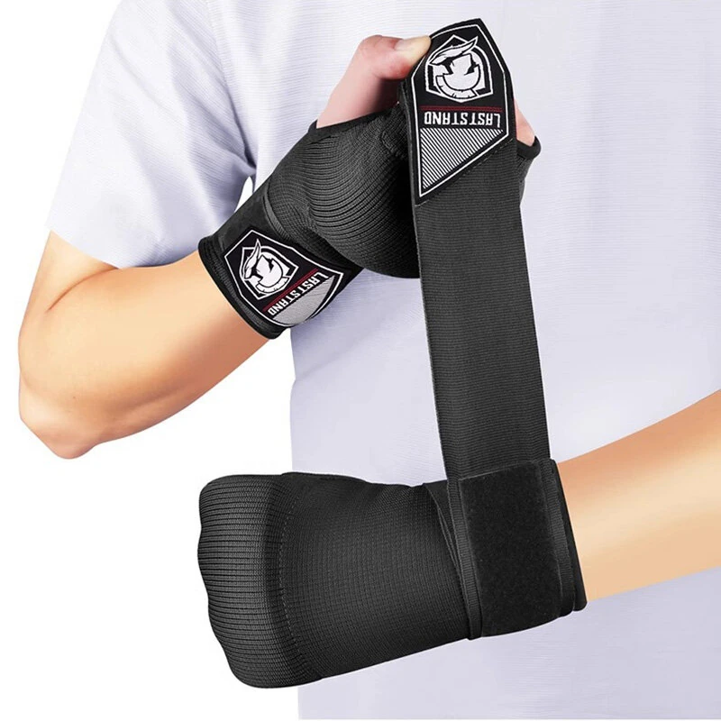 KALOAD 1 Pair Boxing Hand Wraps Inner Half Finger Gel Boxing Gloves With Long Wrist Strap for Men Women Karate Equipment Protective Gel (image for) KALOAD 1 Pair Boxing Hand Wraps Inner Half Finger Gel Boxing Gloves With Long Wrist Strap for Men Women Karate Equipment Protective Gel